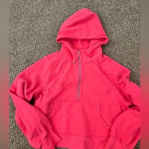 EUC lululemon half zip scuba Lip Gloss m/l